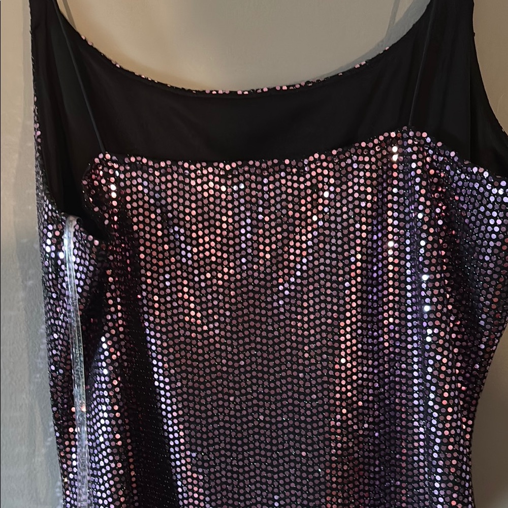 Elegant Sequin Purple Dress - Picture 3 of 5